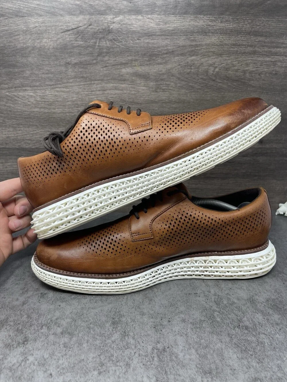 Cole Haan OriginalGrand 2.0 Oxford British Tan Size 11 Mens Leather Dress Shoes